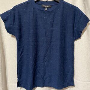 NWT! Women's Ellen Tracy Navy Shirt with Sparkles - Size Extra Small (XS)
